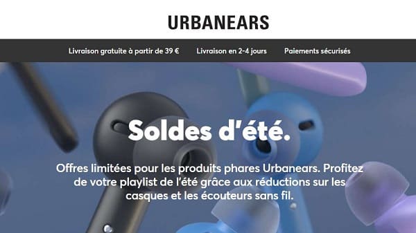 Jusqu’à -60% sur des casques et écouteurs sans fil Urbanears pendant les soldes 🎧 (site officiel)