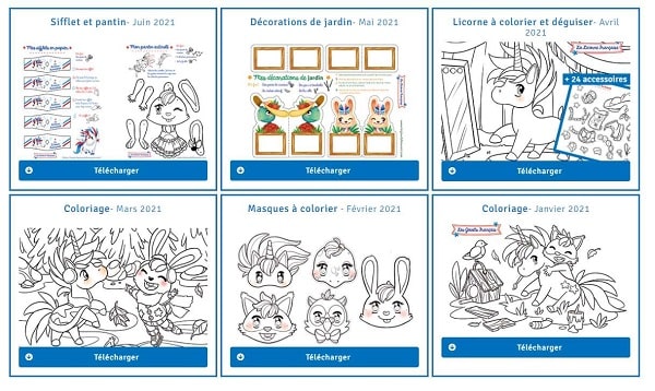 activités pour enfant à télécharger gratuitement (coloriage, découpage...) par les jouets français