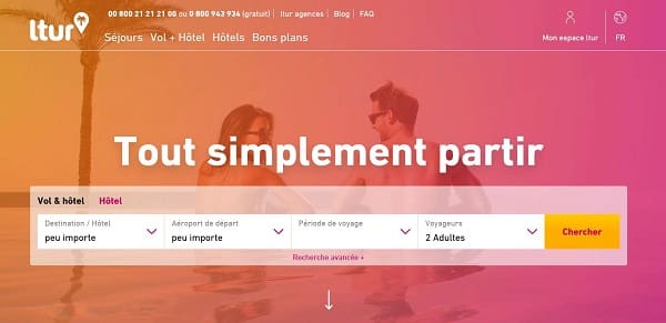 Bon plan vacances pas chères avec L'TUR le spécialiste des bons plans