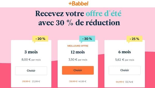 Soldes Babbel : jusqu’à -30% sur vos cours de langues