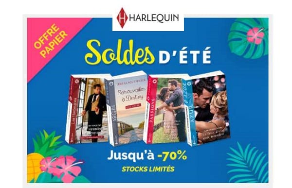 Soldes Editions Harlequin : achetez des lots de romans à prix réduits allant de -40% à -70%