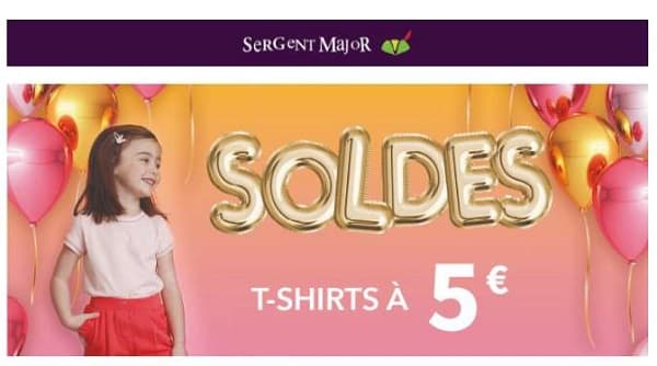 Les T-shirts Sergent Major à 5€ pour les soldes