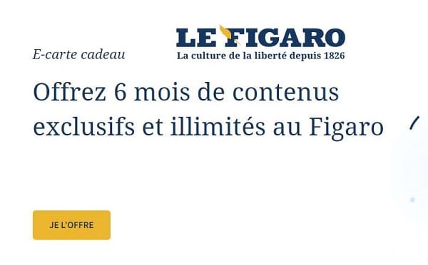 e carte cadeau le figaro 100% numérique