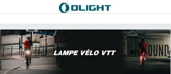 réduction pour tous les produits éclairage vélo olight