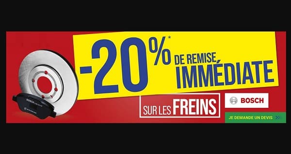 20% de remise sur les freins chez euromaster