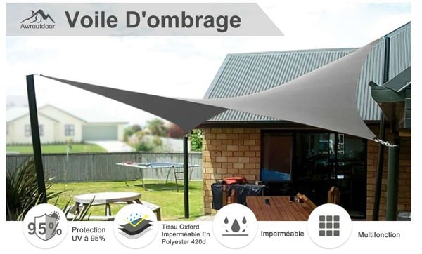 70% de remise sur les toiles d'ombrages awroutdoor