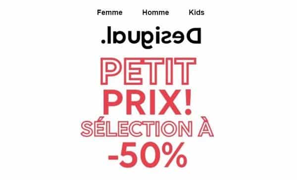 les petit prix de desigual 50% de remise