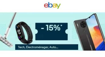 Offre spéciale Tech et Électroménager sur Ebay : 15% de remise en utilisant un code promo
