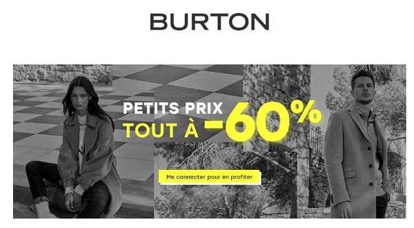 Petits Prix Burton : Tout à -60% sur les articles homme et femme