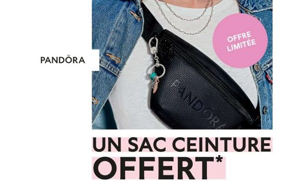 un sac ceinture offert dès 99 € d’achat sur le site pandora