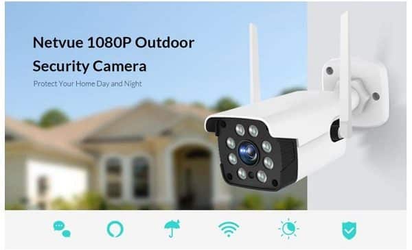  caméra de surveillance extérieure WI-FI infrarouge Netvue Vigil 2