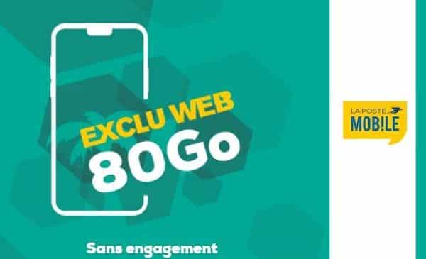 le forfait la poste mobile 80go sans engagement