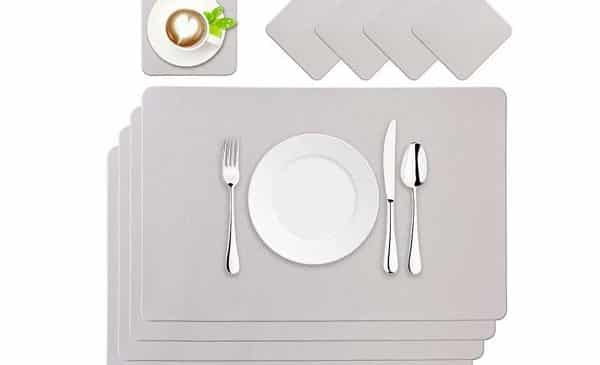 lot de 4 sets de table imitation cuir 45 x 30 cm