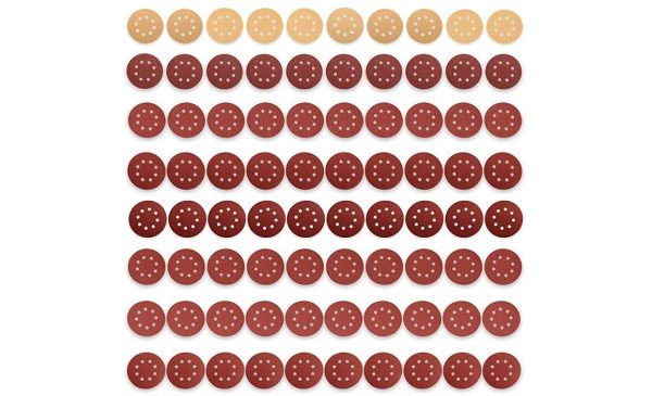 lot de 80 disques de ponçage Ø 125 mm JELLAS