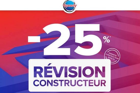 remise immédiate sur la révision constructeur sur speedy