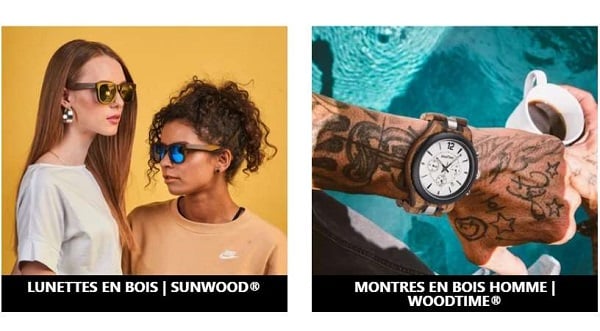 15% de remise sur toutes les montres et des lunettes de soleil en bois WoodTime et SunWood (inclus promo)