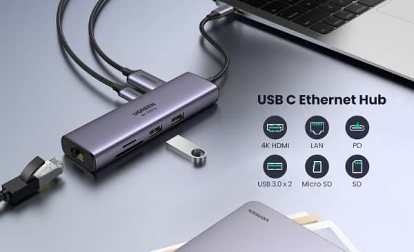 HUB USB C PD 100W 7 en 1 UGREEN