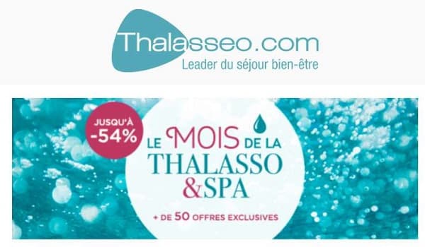 Le Mois de la thalasso : jusqu'à -53% de remise sur les séjours bien-être et SPA de Thalasseo