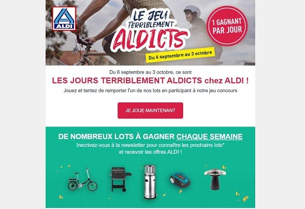 Concours: Les jours terriblement ALDICTS chez ALDI avec de nombreux lots à gagner chaque semaine