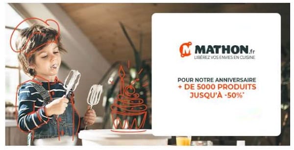 Offre anniversaire Mathon : plus de 5000 articles jusqu’à -50% moins chers (accessoires et ustensiles de cuisine)