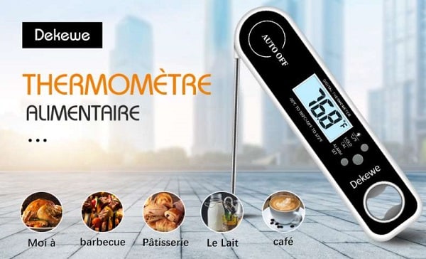 thermomètre digital alimentaire avec sonde Dekewe