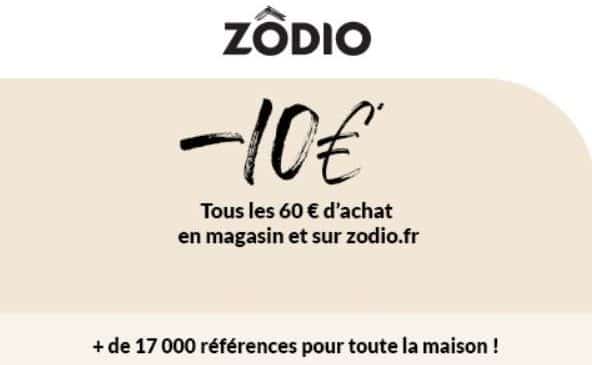 10€ de remise sur votre commande zôdio dès 60€