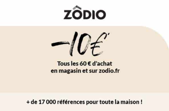 10€ de remise sur votre commande zôdio dès 60€