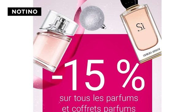15% de remise sur tous les parfums et coffrets parfums sur Notino
