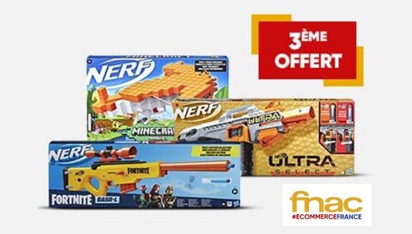 2 Nerf achetés = le 3ème offert sur la FNAC