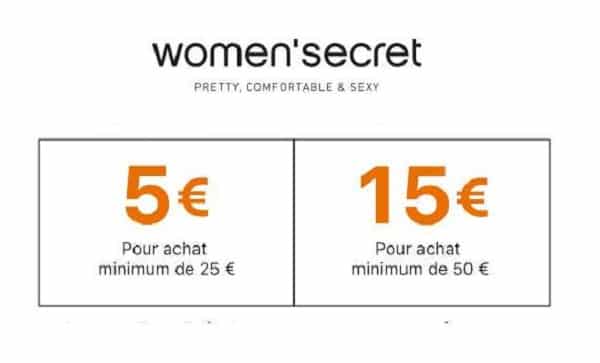 5€ de remise sur votre commande Women’secret