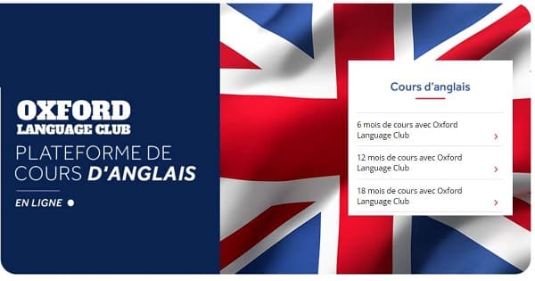 Abonnement cours d'anglais Oxford Language Club en vente privée