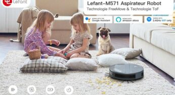 159,99€ Aspirateur robot 2 en 1 LEFANT M571(Aspiration 2000Pa, autonomie 3h, Appli, assistant vocal et télécommande)
