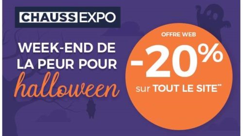 ChaussExpo pour Halloween vous offre 20% de remise sur tout le site