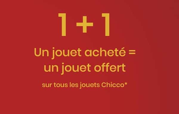 Offre de remboursement CHICCO Noel 🎅 1 jouet acheté = 1 jouet 100% remboursé (le moins cher)