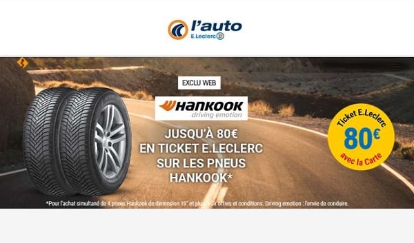 Offre spéciale l’auto E. Leclerc - Hankook