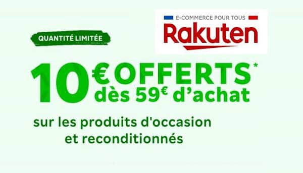 remise produits d’occasions sur Rakuten