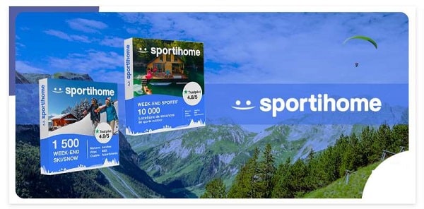 Vente privée de coffrets cadeau Sportihome moins chers pour offrir des weekends sportifs 