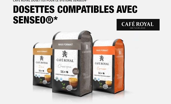 remise sur toutes les dosettes pour Senseo de Café Royal