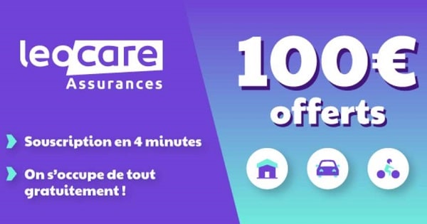 souscription assurance Auto, Moto ou Habitation Leocare = 100€ remboursé