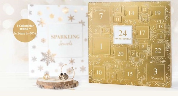 1 calendrier de l’Avent bijoux acheté = le deuxième à -50% sur Mes-Bijoux