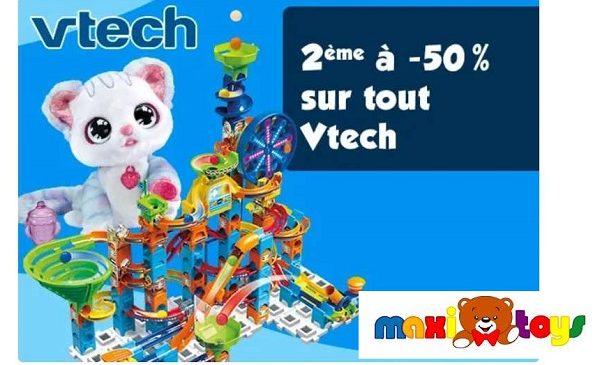 1 jouet Vtech ou Vtech Baby acheté = le second à moitié prix sur Maxitoys