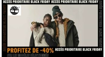 40 % de remise avec le code accès anticipé Timberland Black Friday