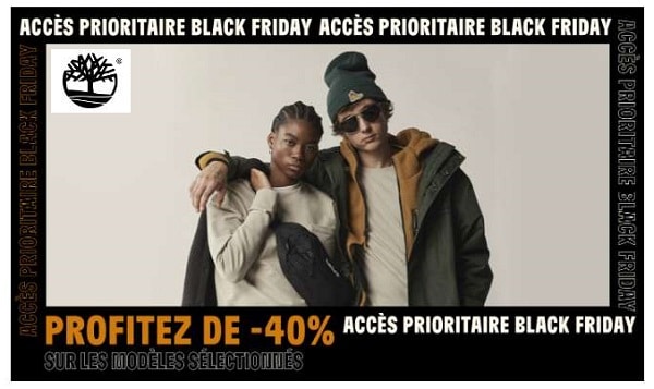 40 % de remise avec le code accès anticipé timberland black friday