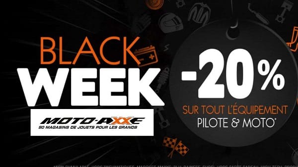 BLACK WEEK Moto Axxe : -20% sur l’équipement pilote et moto