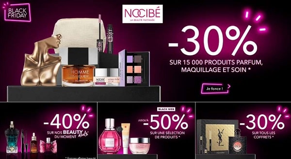 Black Friday Nocibé : -30% sur tous les coffrets, -30% sur des milliers de produits et jusqu’à -50%