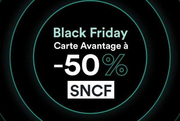 Black Friday SCNF : toutes les cartes avantage SNCF à 24,5€ (jeune, adulte et senior)