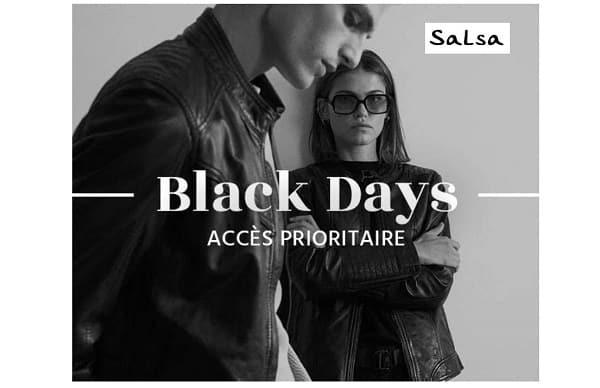 Inscrivez-vous pour obtenir un accès prioritaire au Black Days de SALSA