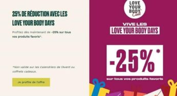 Love Your Body Days : 25% de remise sur le site The Body Shop