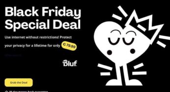 Offre Black Friday BlufVPN : 79,99€ pour un abonnement à vie (serveurs VPN dans plus de 60 pays, abonnement jusqu’à 5 appareils)
