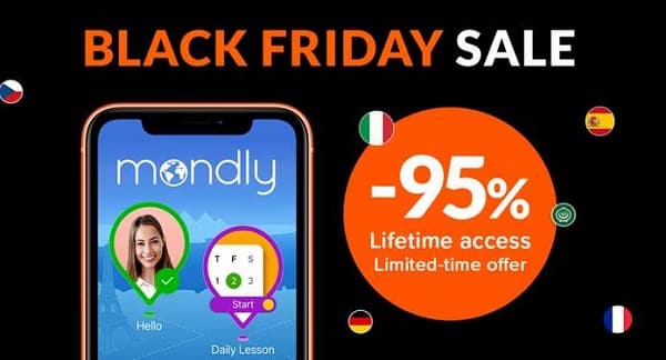 Offre Black Friday Mondly avec accès à vie